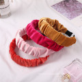 Bandeau cheveux Solid Folds Velvet Korean Autumn Winter Wholesale hair band for women  Hairband  Headband   Hair Accessories